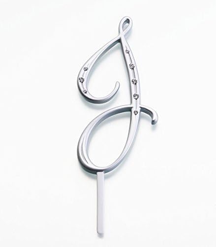 Lillian Rose, Silver Rhinestone, Large, Monogram Letter J