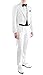 Ferrecci Men’s White Regular Fit Peak Lapel Tailcoat Tuxedo Suit Set with Tux Pants & Tail Coat (40 Short)