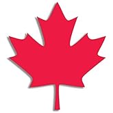 Canadian Flag's Red Maple Leaf Shaped Sticker