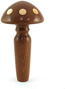 Sewing Mushroom made from Sapele Mahogany with eight inlays of Maple - Sewing Bobbin - Woodturning - Hand turned on lathe - Darning egg