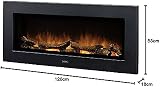 Dimplex SP16E Optiflame Electric Linear Wall Fire Black 2kW Heater Log Effect view 7