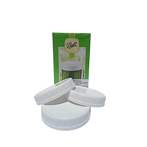 Ball Mason Jar Plastic Reusable Storage Caps for Regular Mouth Canning or Mason Jars 16 caps total.