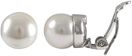 Isaac Kieran Rhodium or Gold Finish Faux Pearls Clip-On Stud Earrings