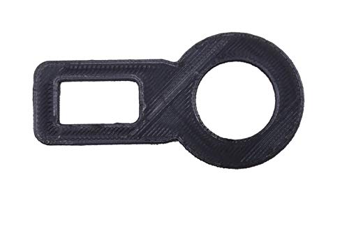 CERO 3D Printed Car Seat Belt Clip Buckle and Safety Alarm Stopper (Black PLA Plastic)