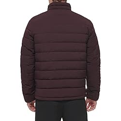DKNY Men's Light-Weight Quilted Stand Collar Puffer