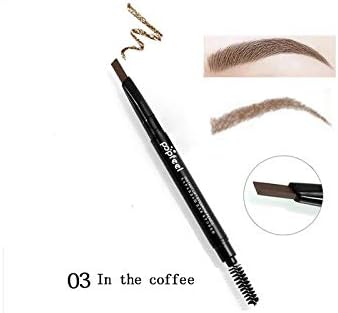 Double-End Automatic Eyebrow Pencils Waterproof Long Lasting Brown Pigments Eyebrow Tattoo Makeup Eye Brow Pen Cosmetic in the coffee