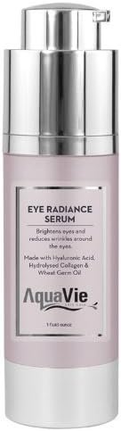 Eye Radiance Serum – Brightens Eyes and Reduces Wrinkles – Anti-Aging Cream Specifically Formulated for Treatment of Dark Circles Under the Eyes, Facial Lines and Blemishes - Made with Hyaluronic Acid, Collagen & Wheat Germ Oil