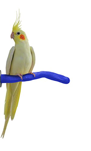Sweet Feet and Beak Safety Pumice Perch for Birds Features Real Pumice to Trim Nails and Beak and Promote Healthy Feet - Safe and Non-Toxic, for Bird Cages - [ X-Small/Purple ]