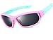 ATTCL Girls' Kids Sports TR90 Polarized Sunglasses Wayfarer Style For Boys Girls 864 Pink Blue