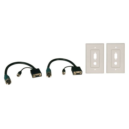 Tripp Lite Easy Pull Type-A Connectors (F/F set of VGA with Audio and Faceplates)(EZA-VGAAF-2)
