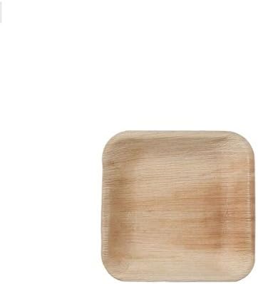 Premium Palm Leaf Plate Square 16 cm X 13 cm X 3 cm, Pack of 25)