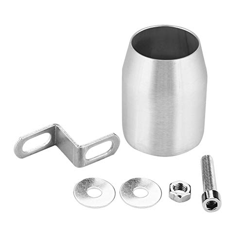 Suuonee Exhaust Pipe, Universal Glossy Black 51mm Motorcycle Slip on Exhaust Muffler Rear Pipe Tailpipe - Thumbnail 3