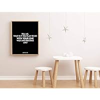 Arvier Mary Oliver Quote Tell me What it is You Plan to do Black White Wall Decor Poem Quote Print Literary Quote Print Poem Art Framed Wall Art