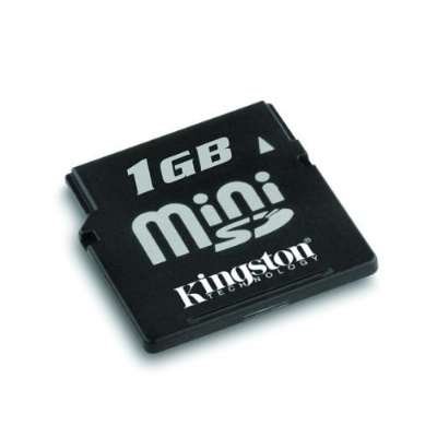 Kingston Technologies 1 GB Mini SecureDigital (miniSD) Memory Card (SDM/1GB)