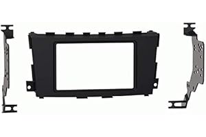 Carxtc Double Din Install Car Stereo Dash Kit for a Aftermarket Radio Fits 2016-2018 Nissan Altima Trim Bezel is Painted Black