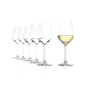 Stölzle Lausitz Copas de Vino Blanco Revolution Juego de 6, 365 ml – Copas para Vinos Blancos Intensos & Tintos Medios – Cristal – Apto para Lavavajillas & Fabricado en Alemania