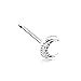 Inspiration Dezigns 20G Filigree Moon Nose Stud Ring (Sold Individually)