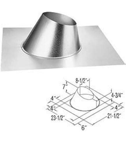DuraVent 5"x8" DirectVent Pro Roof Flashing - 7/12-12/12 Pitch, Aluminum & Galvanized Steel - View #9