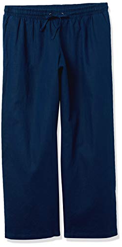 Amazon Essentials Women's Loose-Fit Drawstring Linen Blend Wide Leg Pants (Available in Plus Size)