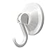 Power Lock Suction Cup Hooks (4-Pack), Each One With 20 lb Capacity (White)