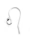 50pcs Adabele Authentic Sterling Silver Ball End Fish Earring Hooks Connector 20mm Dangle Ear Wire (Wire 0.6mm/22 Gauge) for DIY Earrings Making SS194-AA