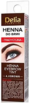 Delia Eyebrow HENNA Traditional Tint Dark Brown Black Graphite Eyelashes 2ml (Brown)