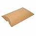50 Kraft Pillow Boxes with 100 Clear Seals; Favor and Gift Boxes, 5 x 7 Inches (5 x 5 3/4