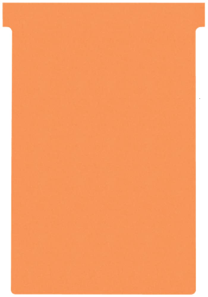 Nobo Card Board Accessory T-Cards, Size 1.5, Pack of 100 Index 4 Orange