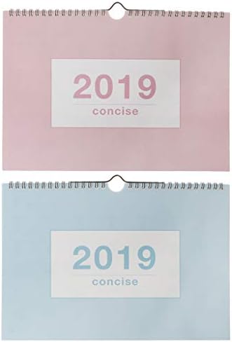 Yangfr Monthly Calendar-2019 Hanging Coil Paper Calendar Memo Daily Schedule Table Planner Yearly Agenda Organizer