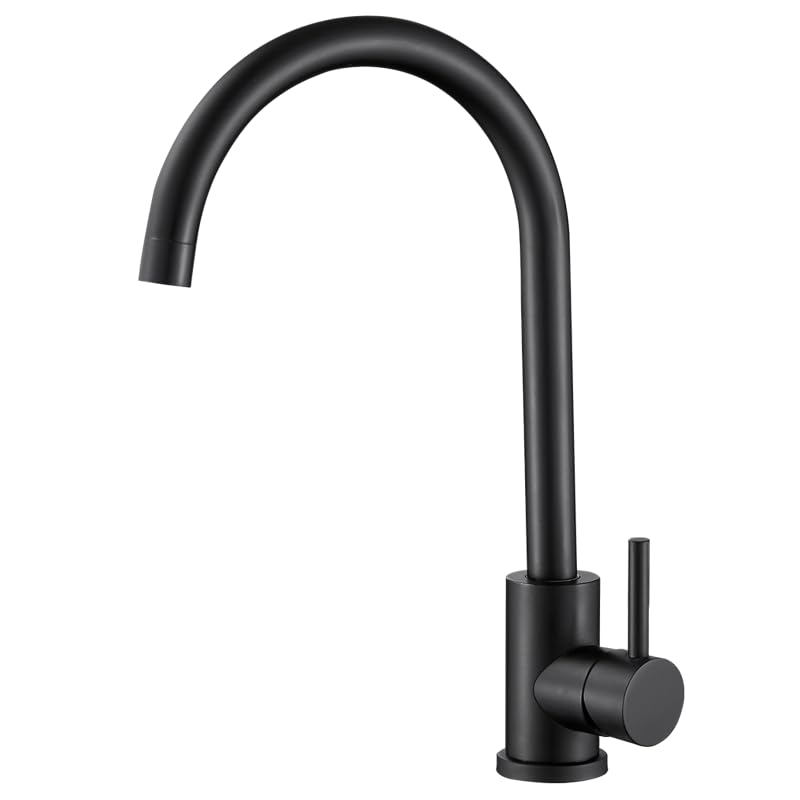 Valaz 360 Swivel Kitchen Sink Mixer Tap Matte Black