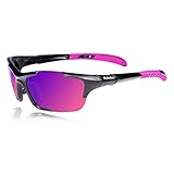 Hulislem S1 Sport Polarized Sunglasses FDA Approved (Black-Purple)