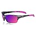 Hulislem S1 Sport Polarized Sunglasses FDA Approved (Black-Purple)