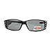 Polarized Fit Over Glasses Sunglasses Womens Rhinestone Rectangular Black