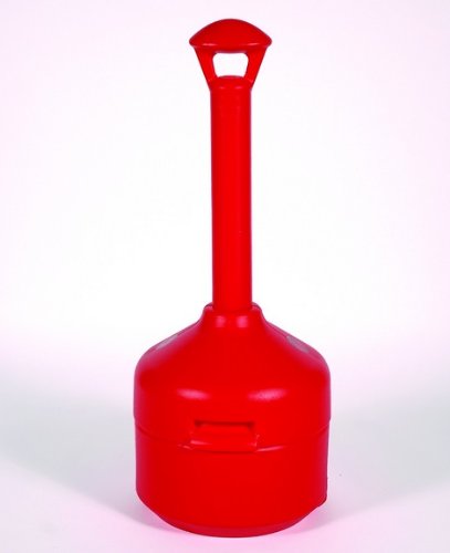UltraTech 1548 Polyethylene Classic Cigarette Ultra-Smoke Stop Receptacle, 14" Diameter x 41" Height, Red