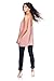 Alexander + David Women’s Casual V-Neck Cupro Spaghetti Strap Open Back Loose Fit Flowy Tunic Tank Top (Mauve, Large)