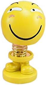 Lancei Spring Emoticons Funny Car Ornaments Shaking Head Automobiles Decor Toys for Desktop Home Cartoon