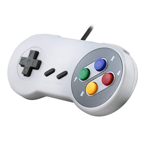 TTX SNES - Controller - Wired - Super Famicom Style - Grey - Retail Packaging (Certified Refurbished)