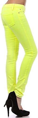 Neon Yellow City Sexy Skinny Jeans Pants Trendy Fashion (11)