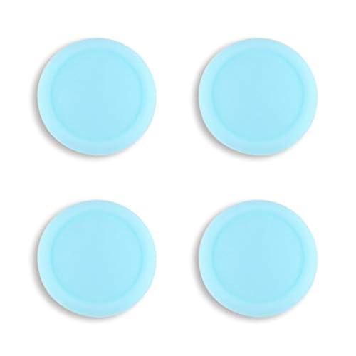 eXtremeRate PlayVital Switch Joystick Caps, Switch Lite Thumbstick Caps, Silicone Analog Cover for OLED Joycon Thumb Grips - Heaven Blue