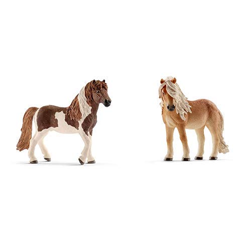 Schleich 13815 - Island Pony Hengst & 13790 - Island Pony Stute, Tier Spielfigur