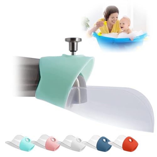 Bath Helper - Bath Tub Faucet Extender - Guides Water Directly from Faucet to Baby Bath Tub Without Excessive Water Waste and Splashing (Green)