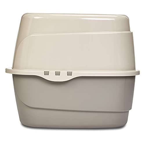 Amazon Basics NoMess Hooded Corner Cat Litter Box, 26 x 20 x 23 Inches