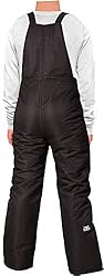 Arctix Kids Insulated Snow Bib Overalls, Black, Small