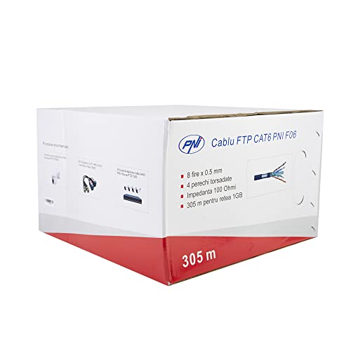 FTP CAT6 cable PNI F06 305m for Internet 1 Gigabit/surveillance system