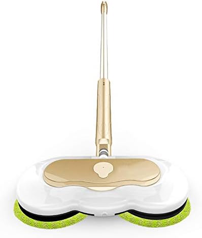 Saturey Electric Spin Mop,Cordless Steam Mop Rechargeable And 6 Replaceable Microfiber Mop Pads Floor Cleaning