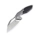 KIZER Cutlery Folding Pocket Knives Flipper Knife Stonewashed Wharncliffe Blade and Titanium Handles Tactical EDC Knife, Elijah Isham Megatherium Ki4502A1