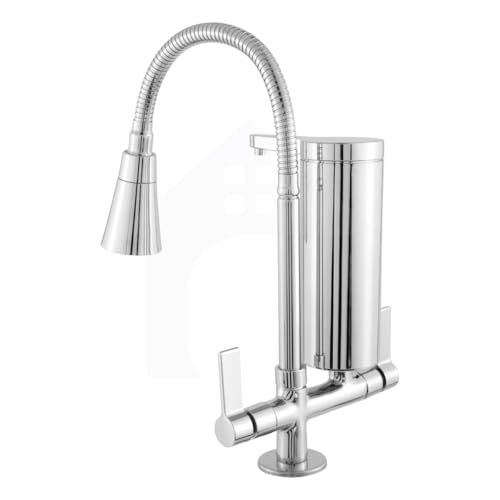 Torneira Cozinha Bancada Com Filtro Slim Flexível Gourmet Cromada Dupla Função Metal Abs