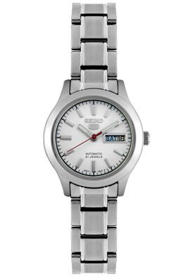 Seiko Women s SYMD87 Seiko 5 Automatic Light Silver Dial Stainless Steel Watch