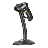 UNIDEEPLY Laser Barcode Scanner,1D Hand-Free and Handheld Barcode Reader, USB Barcode Reader with High Speed up to 200scans/sec, with Adjustable Stand Holder, Black Color