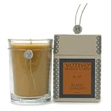Votivo Black Ginger Glass Candle